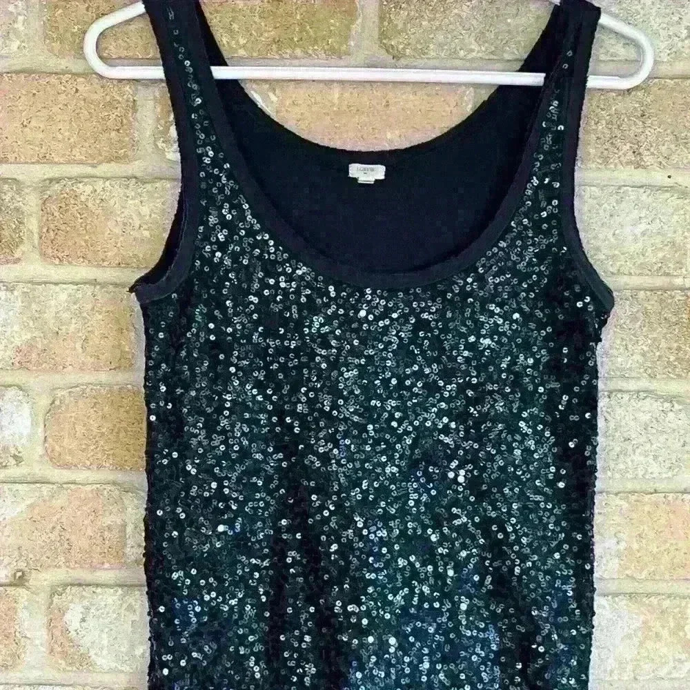 JCrew Dark Blue Sequined Cami